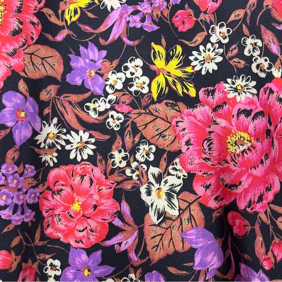 Zara Floral Mock Neck Long Sleeve Blouse - Picture 12 of 13